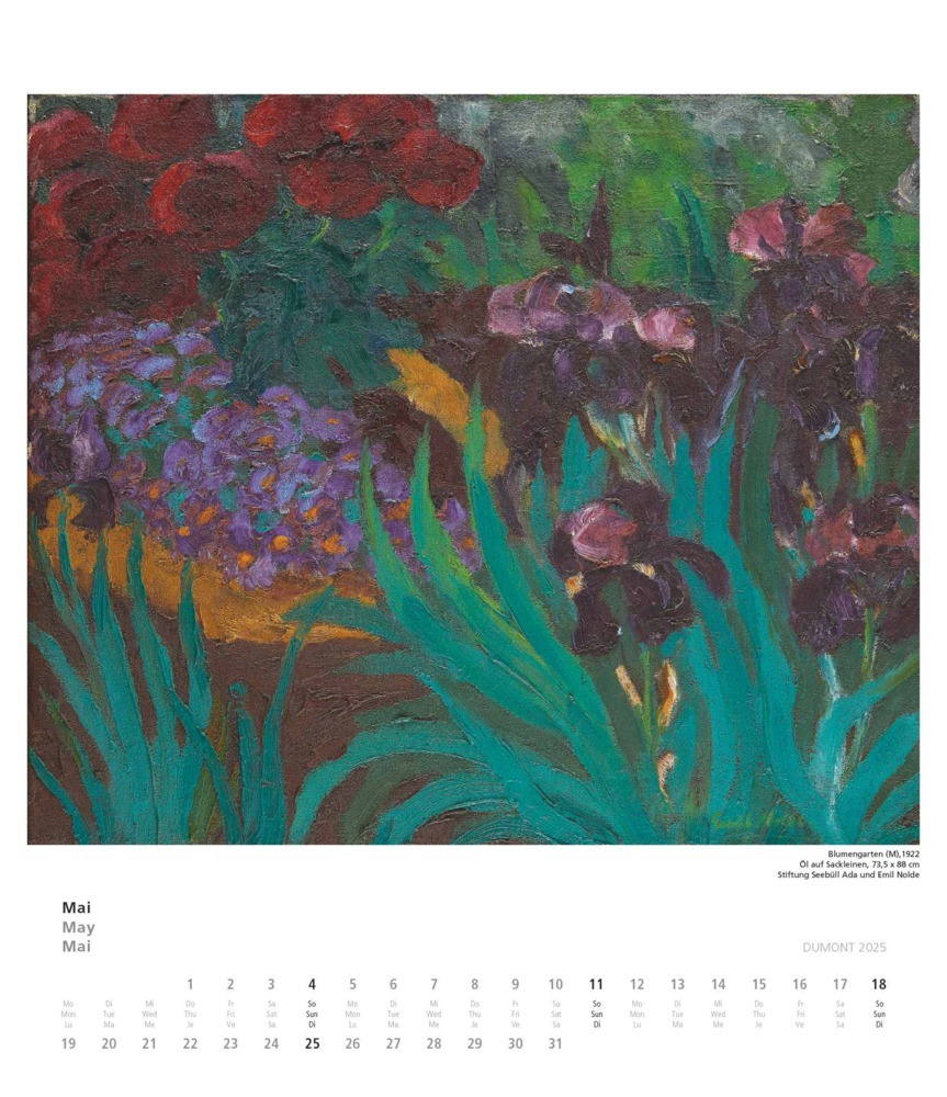 Bild: 4250809652979 | DUMONT - Emil Nolde 2025 Kunstkalender, 34,5x40cm, Wandkalender mit...