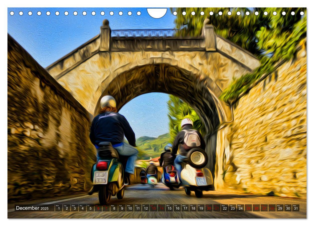 Bild: 9781325949236 | Low-angle shots of scooters (Wall Calendar 2025 DIN A4 landscape),...