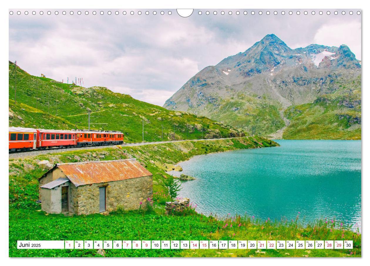 Bild: 9783435199600 | Rhätische Bahn - Fahrt durch die Bündner Alpen (Wandkalender 2025...