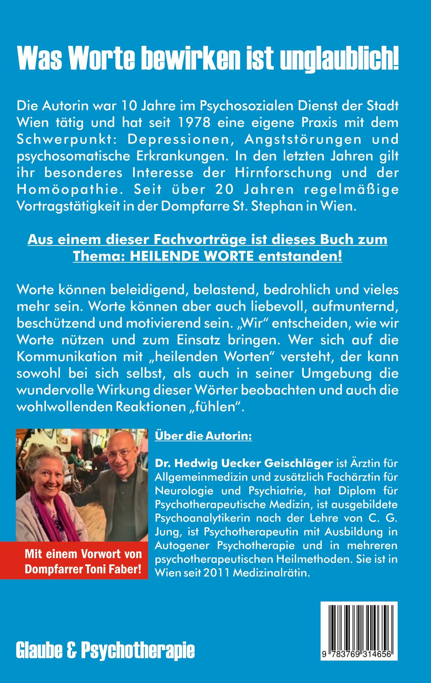 Rückseite: 9783769314656 | Heilende Worte | Wie Psychotherapie &amp; Glaube zusammenwirken | Buch