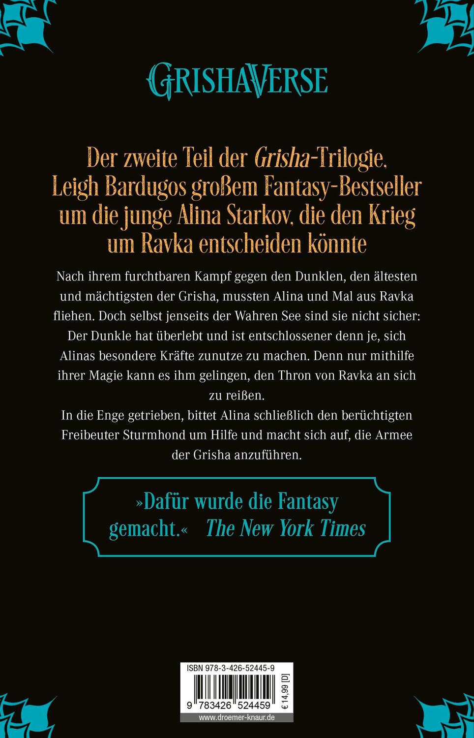 Rückseite: 9783426524459 | Eisige Wellen | Roman | Leigh Bardugo | Taschenbuch | 448 S. | Deutsch