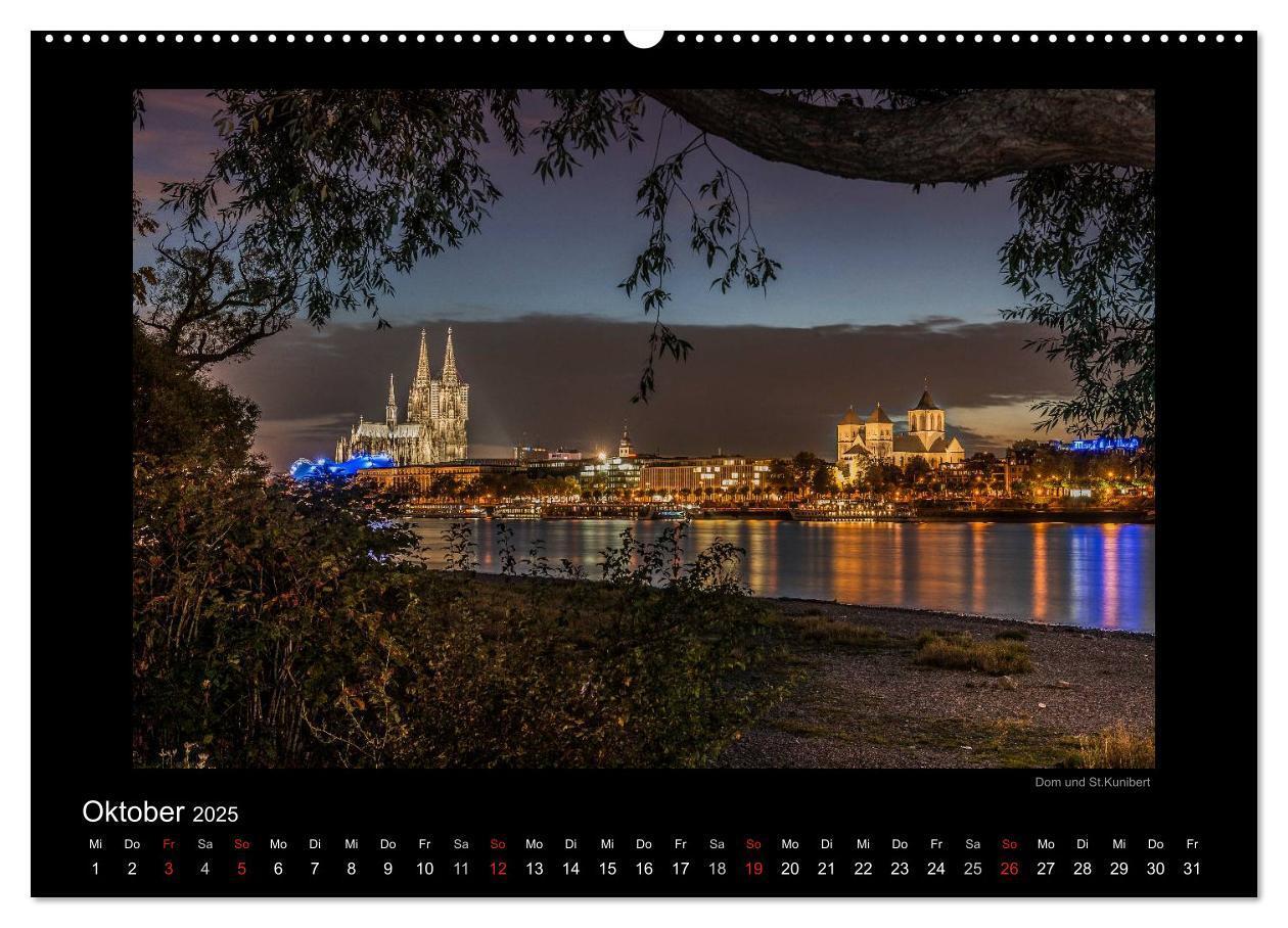 Bild: 9783435779611 | Köln ¿ Nachts 2025 (hochwertiger Premium Wandkalender 2025 DIN A2...