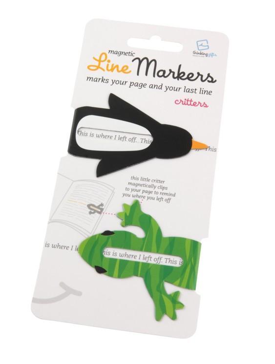 Cover: 5060213014909 | Line Markers (Critters/Pinguin&amp;Frosch) Magnetische Lesezeichen 2er Set