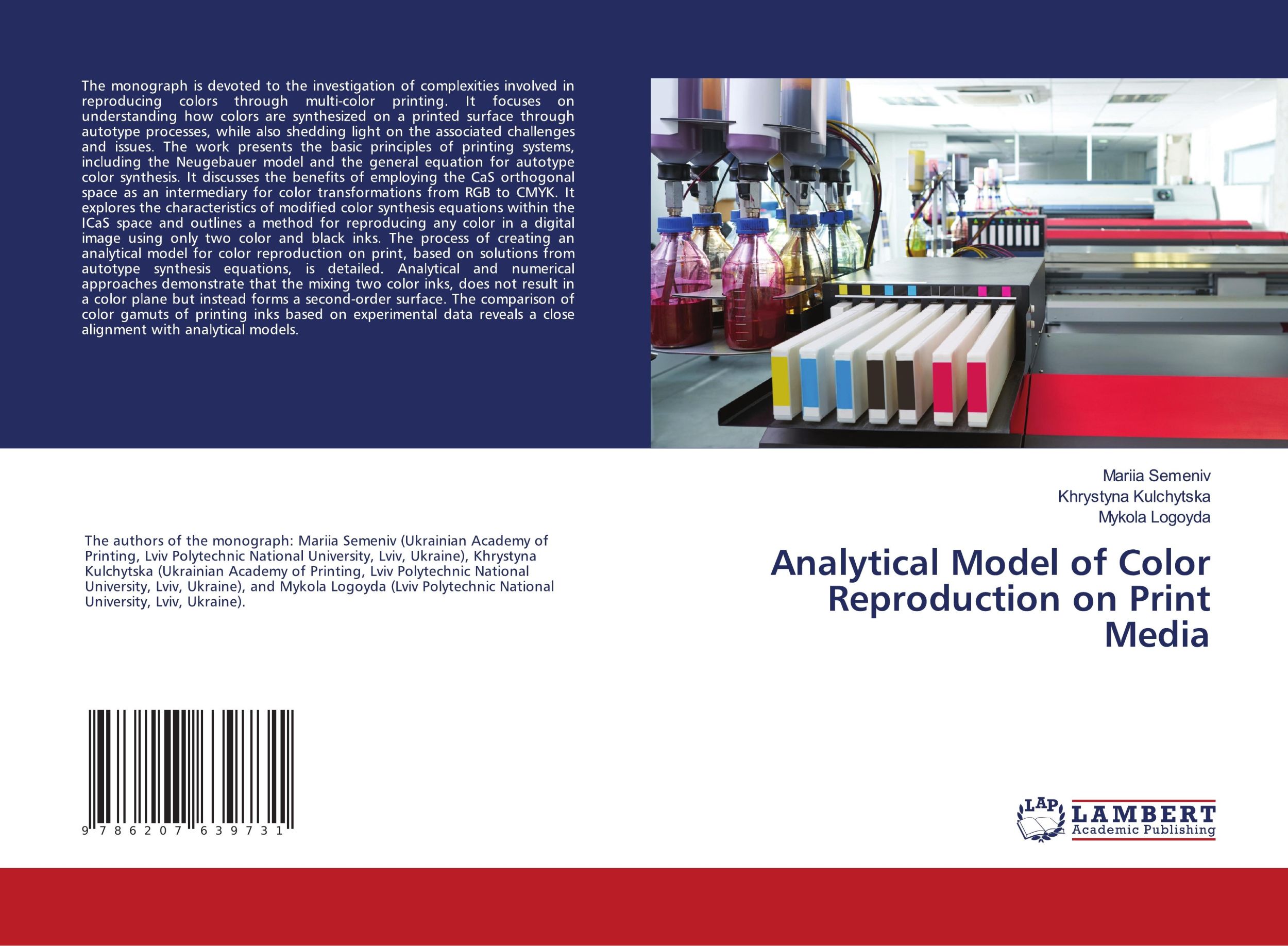 Cover: 9786207639731 | Analytical Model of Color Reproduction on Print Media | Taschenbuch