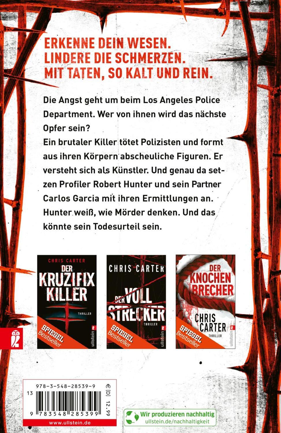 Rückseite: 9783548285399 | Totenkünstler | Chris Carter | Taschenbuch | 464 S. | Deutsch | 2013