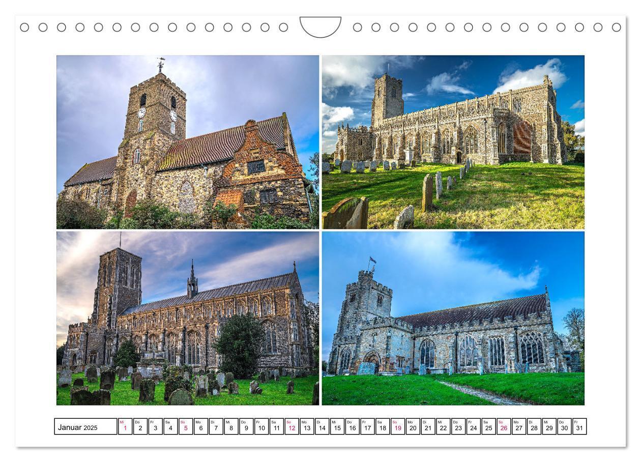 Bild: 9783383762291 | Trutzig und Wehrhaft - Englands Kirchen (Wandkalender 2025 DIN A4...