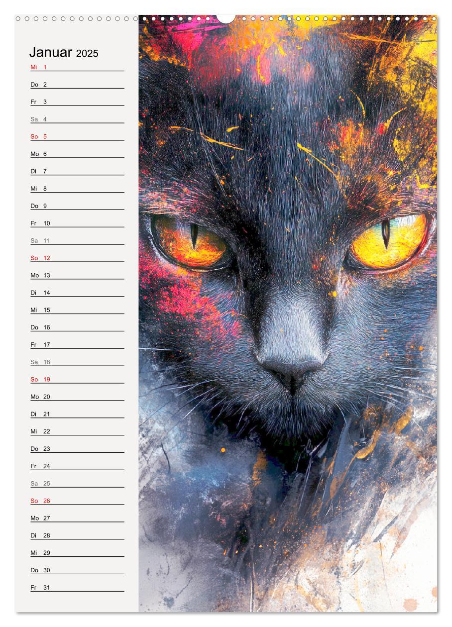 Bild: 9783457211977 | Katzenportraits. Moderne Samtpfoten-Kunst (Wandkalender 2025 DIN A2...