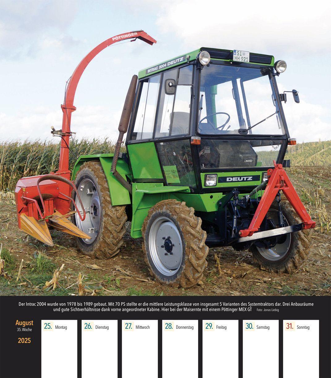 Bild: 9783751611091 | Deutz Traktoren 2025 | Wochenkalender mit 53 Abbildungen | Kalender