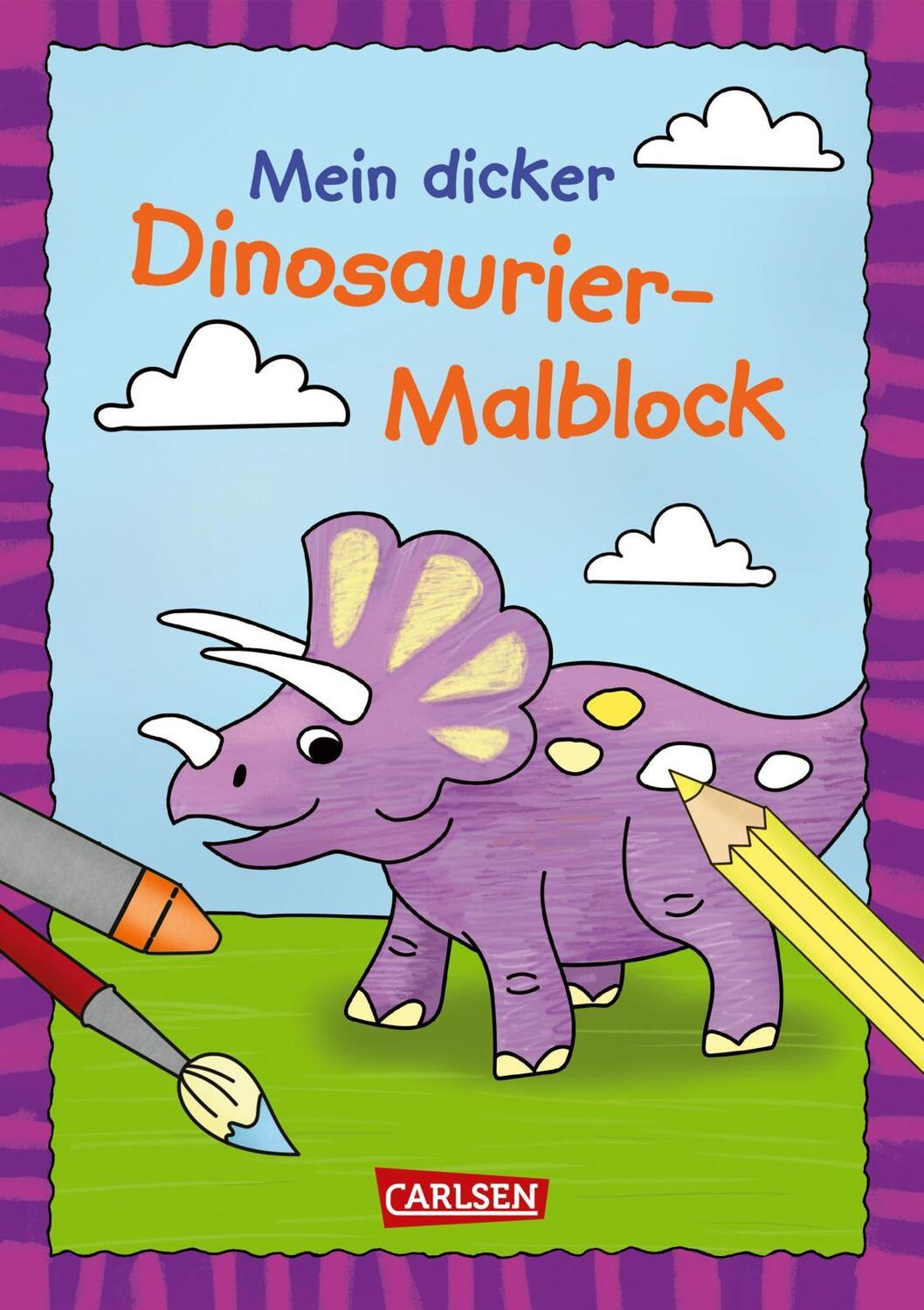 Cover: 9783551190895 | Mein dicker Dinosaurier-Malblock | Carmen Eisendle | Taschenbuch