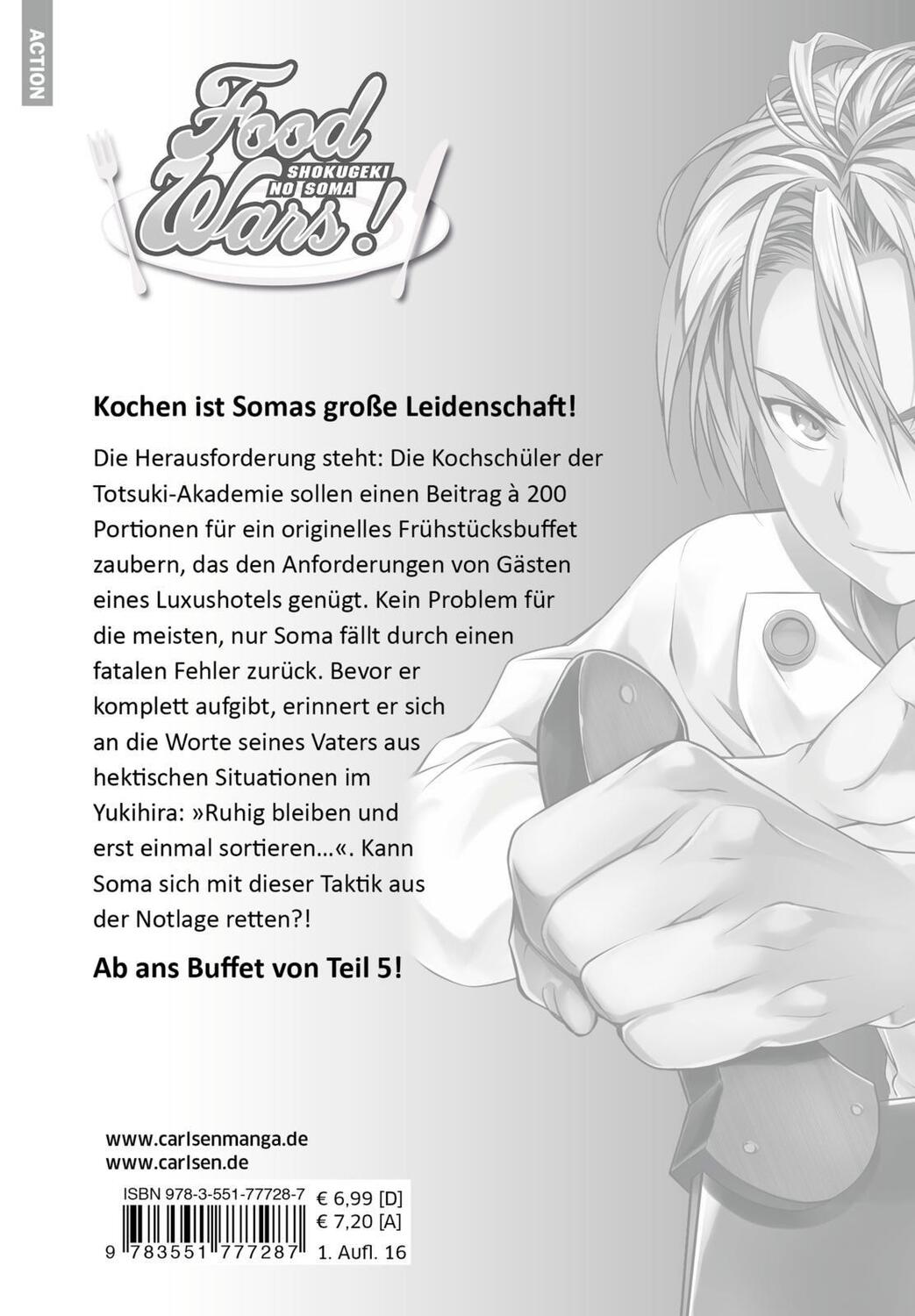 Rückseite: 9783551777287 | Food Wars - Shokugeki No Soma 05 | Yuto Tsukuda | Taschenbuch | 192 S.