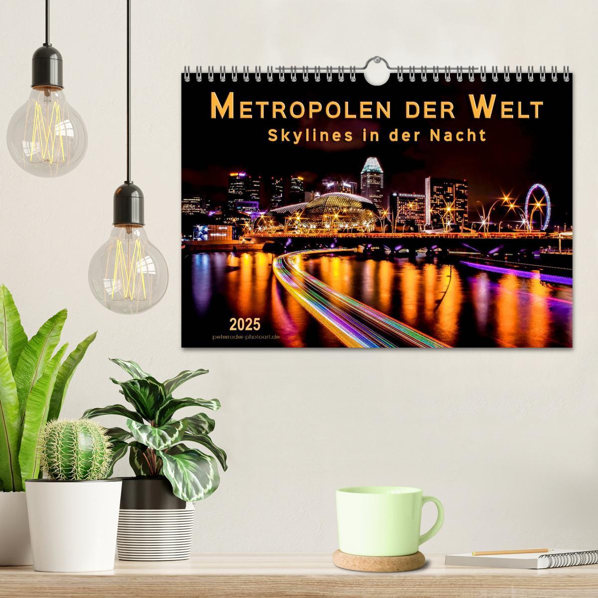 Bild: 9783435467556 | Metropolen der Welt - Skylines in der Nacht (Wandkalender 2025 DIN...