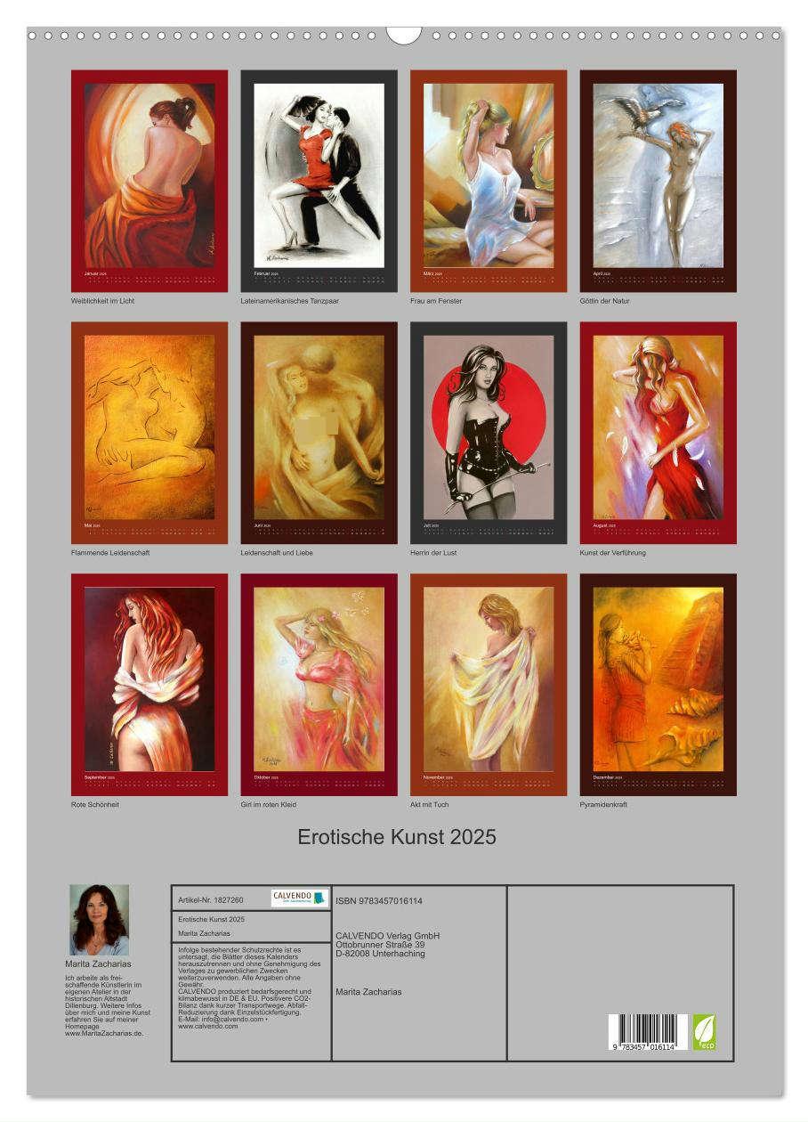 Bild: 9783457016114 | Erotische Kunst 2025 (Wandkalender 2025 DIN A2 hoch), CALVENDO...