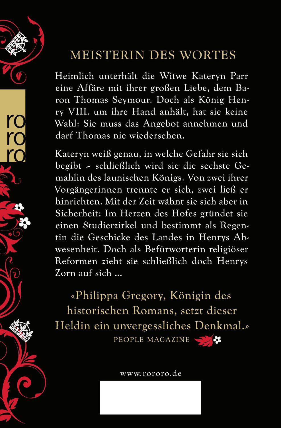 Rückseite: 9783499272202 | Die letzte Gemahlin des Königs | Historischer Roman | Philippa Gregory