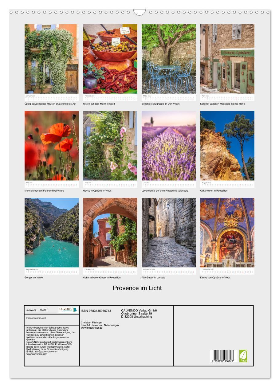 Bild: 9783435986743 | Provence im Licht (Wandkalender 2025 DIN A2 hoch), CALVENDO...