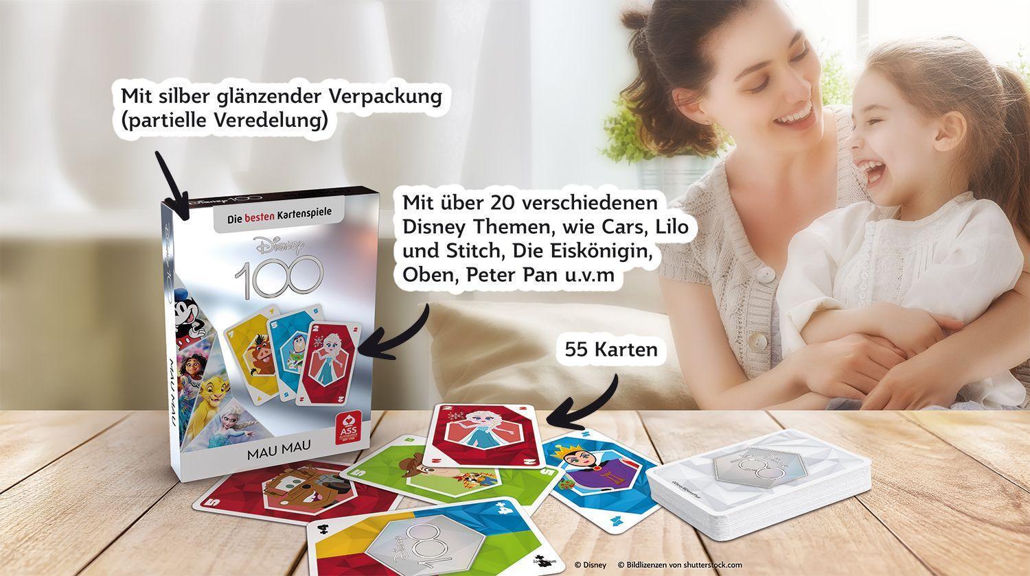 Bild: 4042677223005 | Disney 100 Mau Mau | 53 Spielkarten, 2 Spielregelkarten | Altenburger