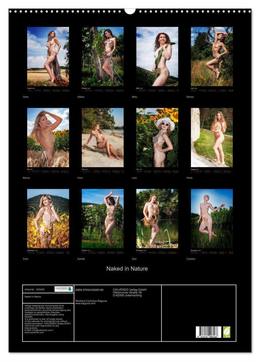 Bild: 9783435998166 | Naked in Nature (Wandkalender 2025 DIN A2 hoch), CALVENDO...