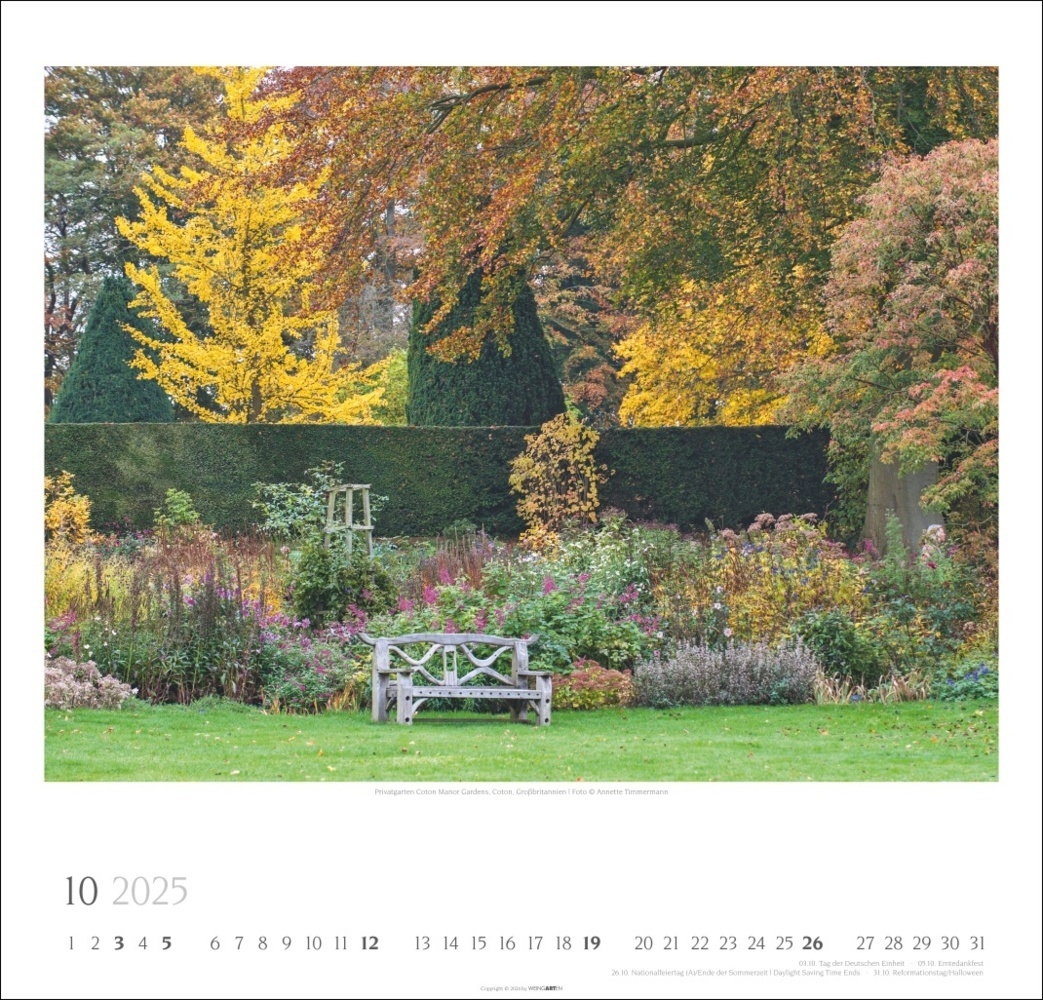 Bild: 9783839900307 | Gartenträume Kalender 2025 | Annette Timmermann | Kalender | 14 S.