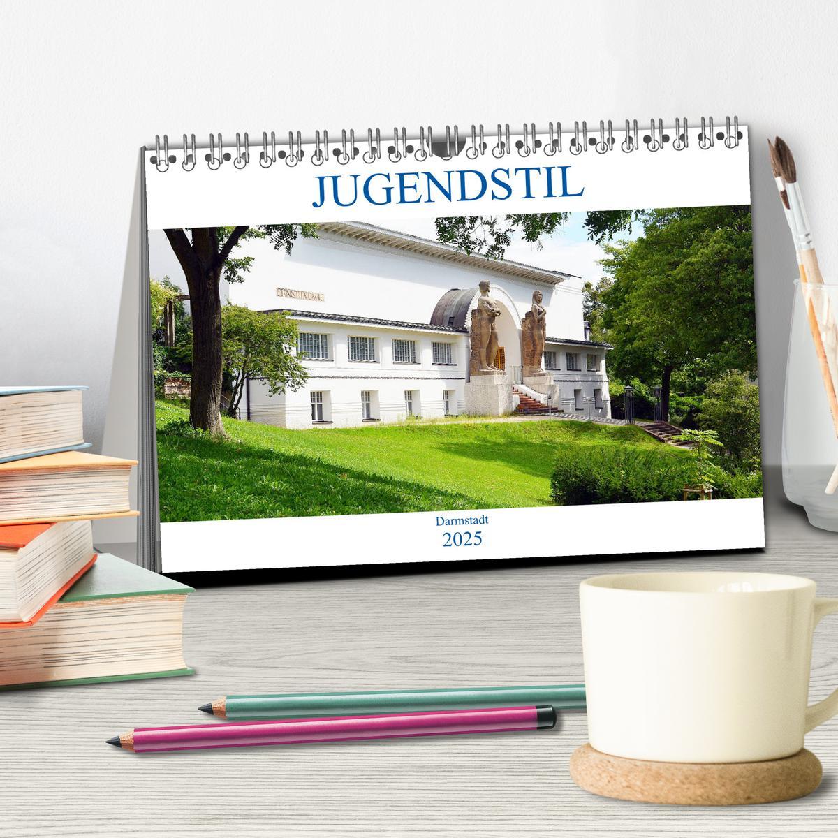 Bild: 9783435355969 | Jugendstil - Darmstadt (Tischkalender 2025 DIN A5 quer), CALVENDO...