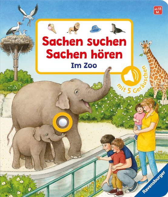 Cover: 9783473438037 | Sachen suchen, Sachen hören: Im Zoo | Mit 5 Geräuschen | Nahrgang