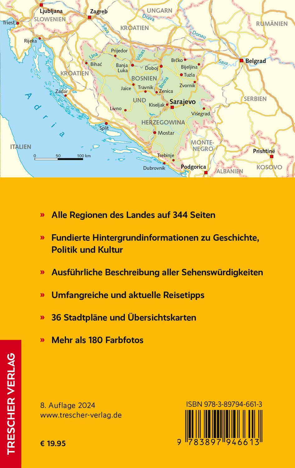 Rückseite: 9783897946613 | TRESCHER Reiseführer Bosnien und Herzegowina | Matthias Jacob (u. a.)