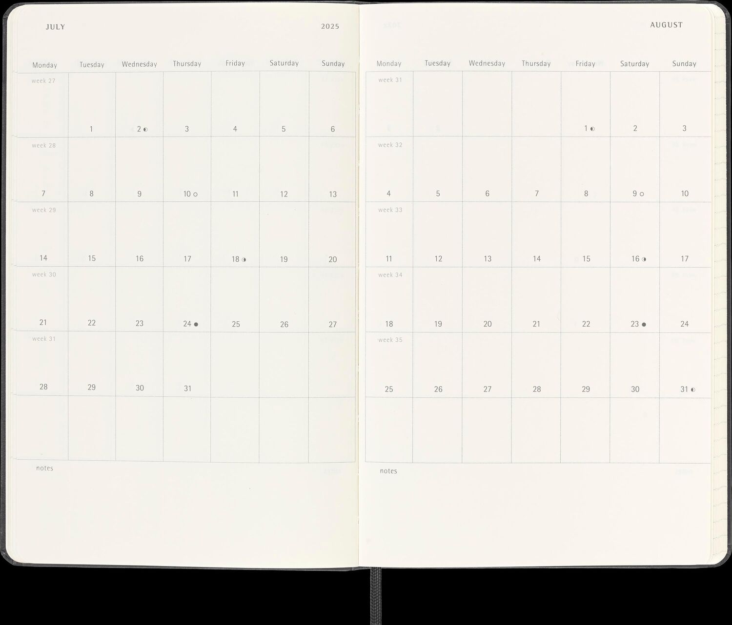 Bild: 8056999270520 | Moleskine Classic 12 Month 2025 Weekly Vertical Planner, Hard...