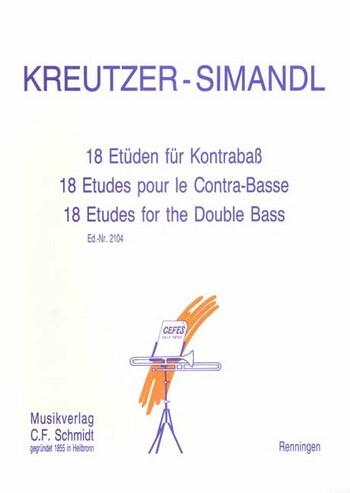 Cover: 9790500330080 | 18 Etüden für Kontrabass | Rodolphe Kreutzer | EAN 9790500330080