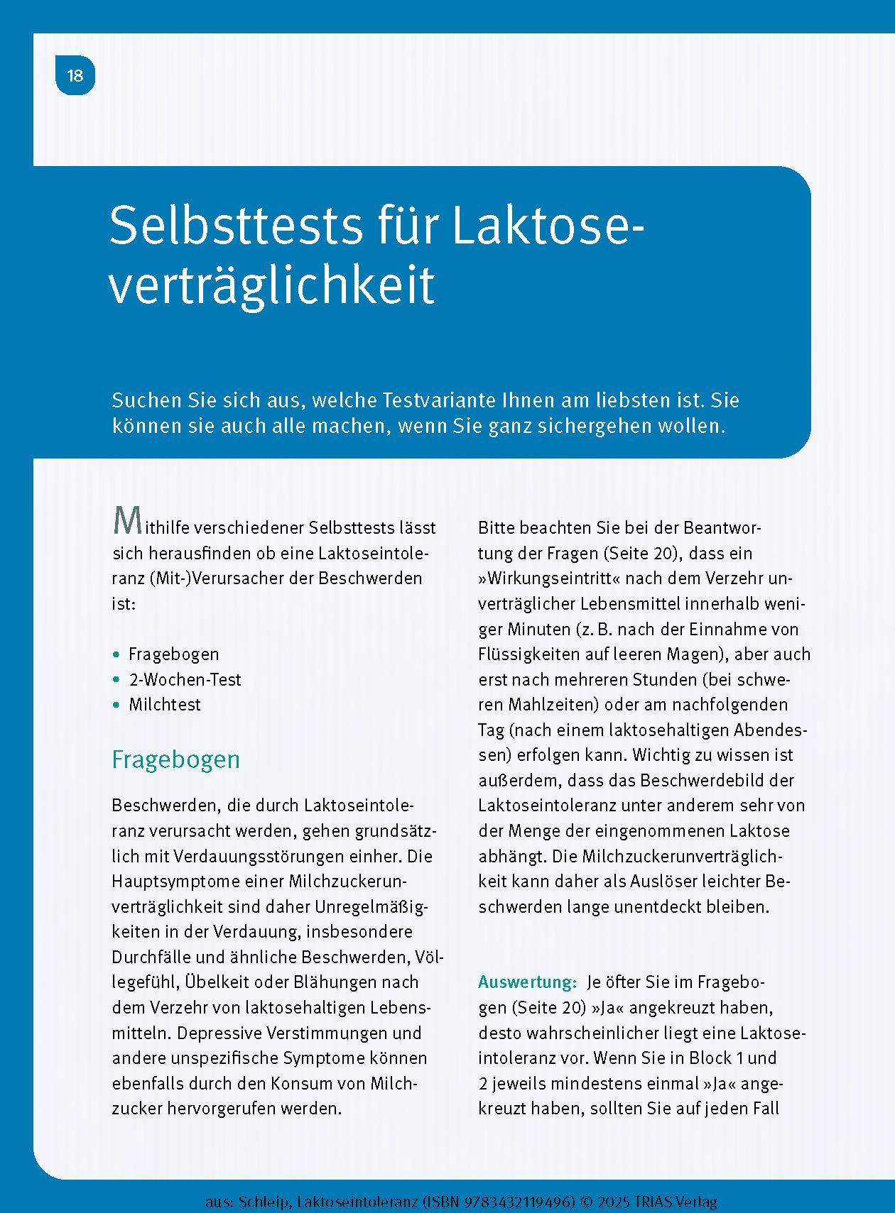 Bild: 9783432119496 | Laktose-Intoleranz | Thilo Schleip | Taschenbuch | 144 S. | Deutsch