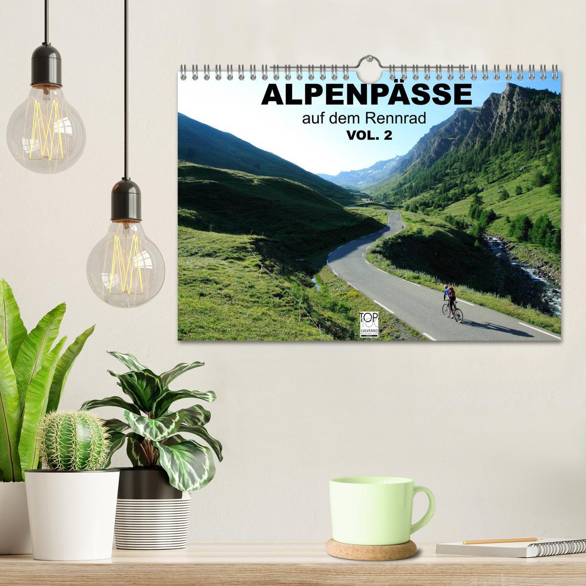 Bild: 9783435808847 | Alpenpässe auf dem Rennrad Vol. 2 (Wandkalender 2025 DIN A4 quer),...