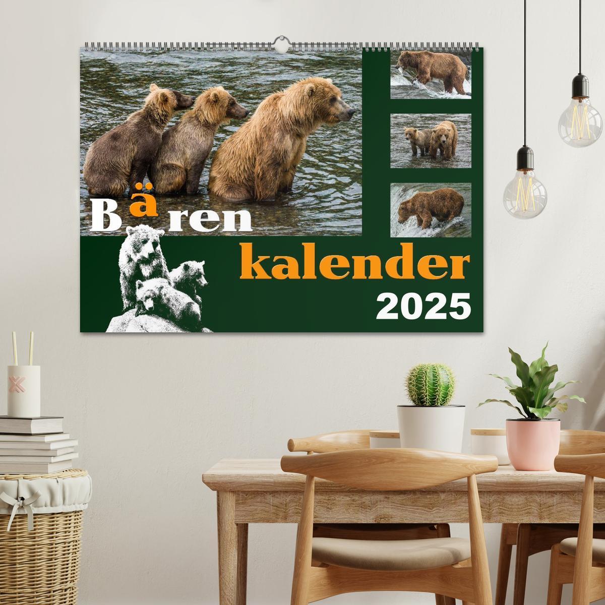 Bild: 9783435709519 | Bärenkalender (Wandkalender 2025 DIN A2 quer), CALVENDO Monatskalender