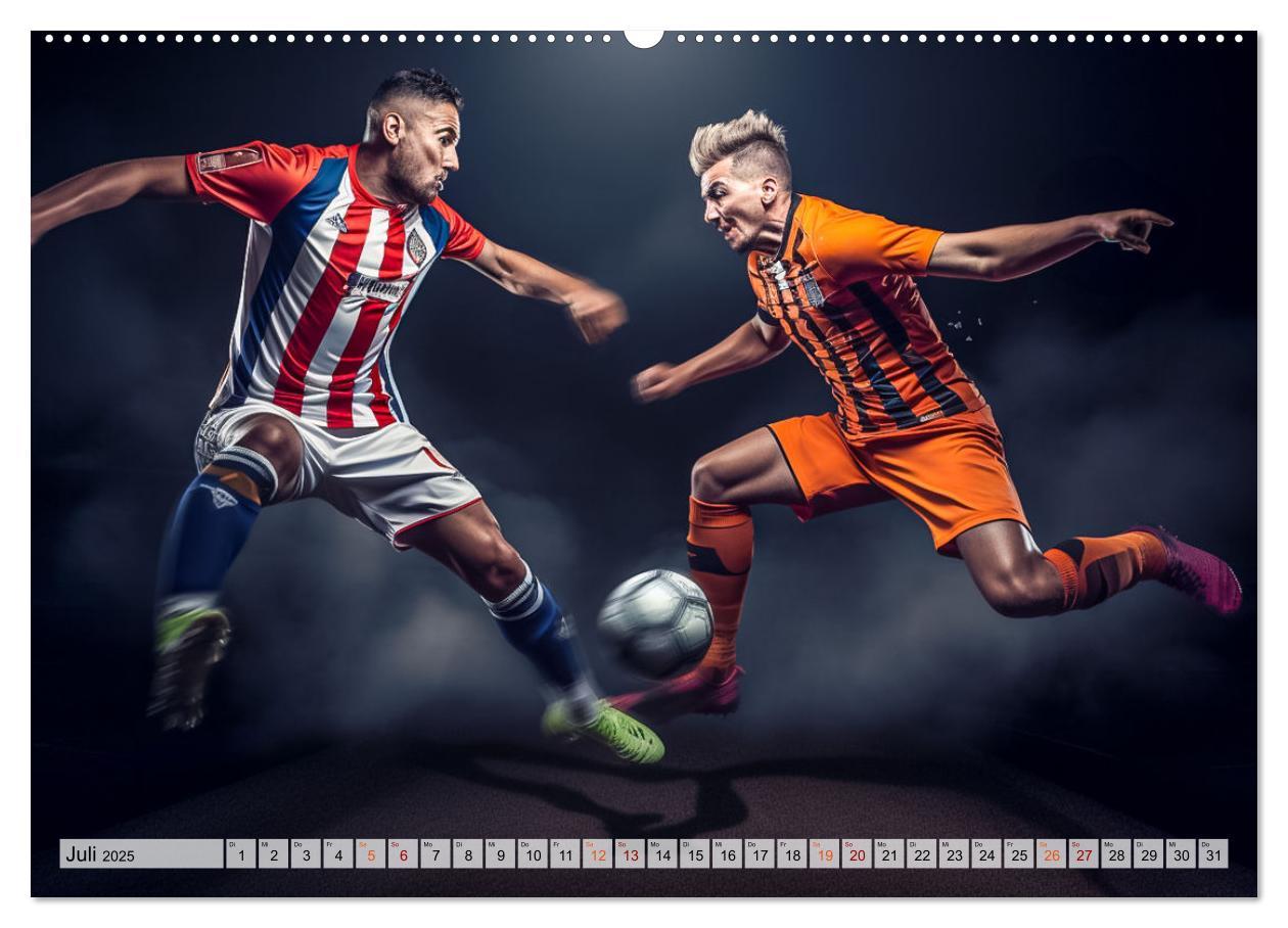 Bild: 9783383780448 | Fussball - Zweikampf (Wandkalender 2025 DIN A2 quer), CALVENDO...