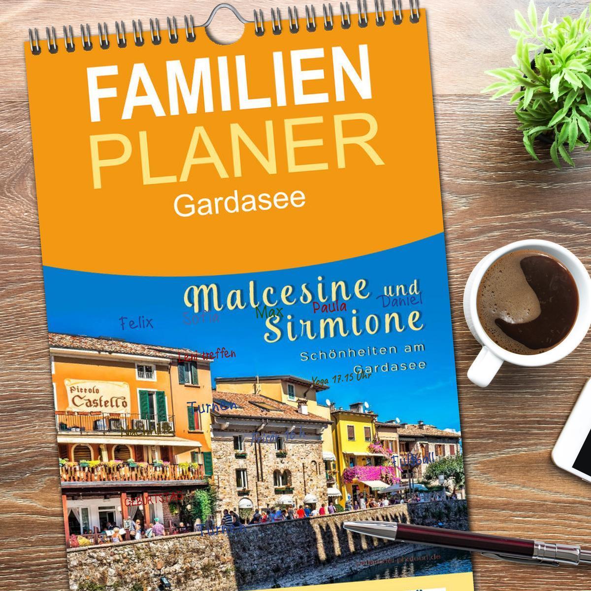 Bild: 9783457117033 | Familienplaner 2025 - Malcesine und Sirmione, Schönheiten am...