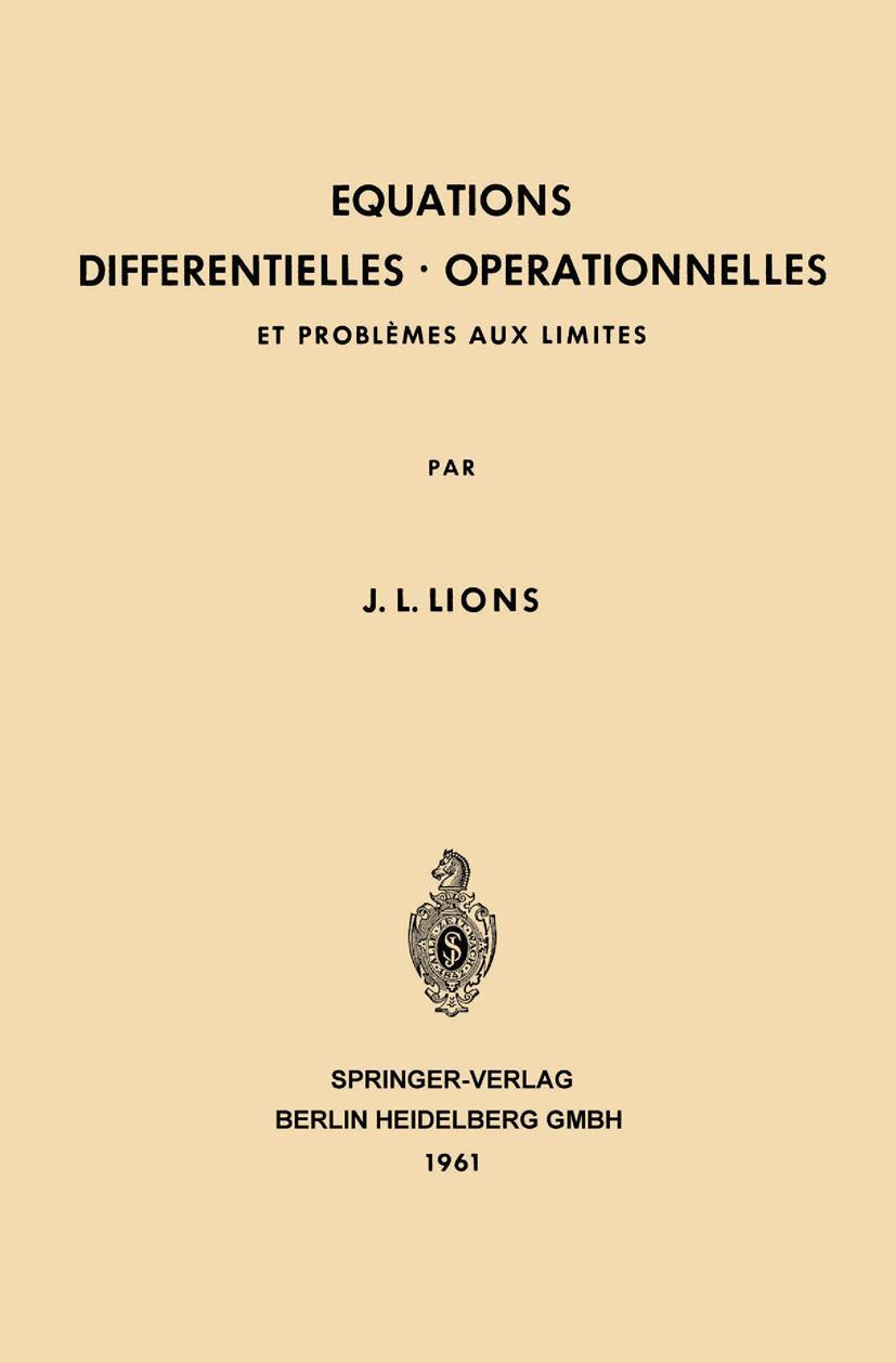 Cover: 9783662237403 | Equations Differentielles Operationnelles | Et Problèmes aux Limites