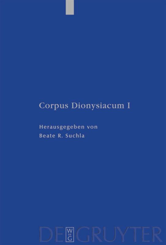 Cover: 9783110120424 | Pseudo-Dionysius Areopagita. De Divinis Nominibus | Suchla | Buch