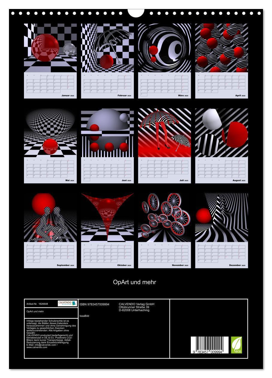 Bild: 9783457009994 | OpArt und mehr (Wandkalender 2025 DIN A3 hoch), CALVENDO...