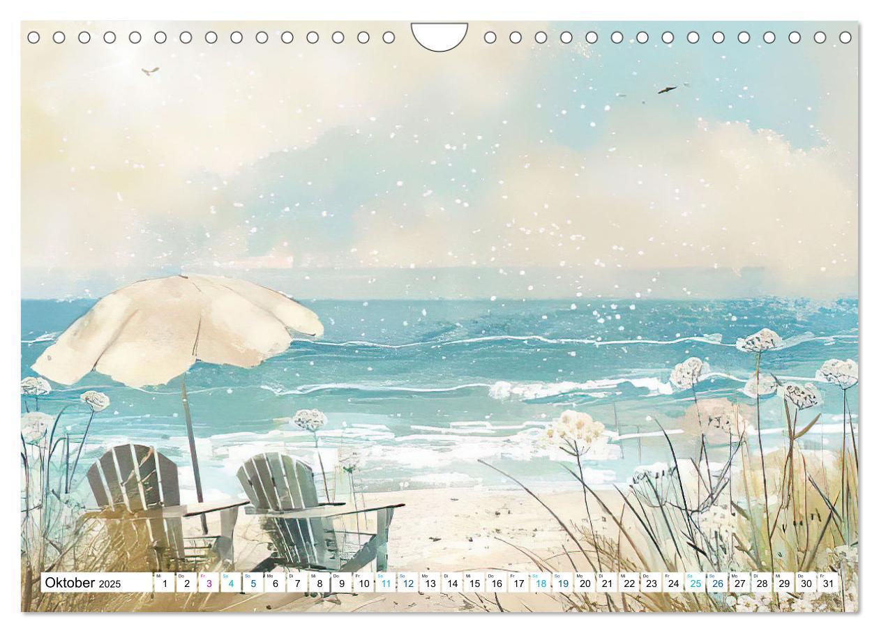 Bild: 9783457170335 | Strandträume in Aquarell (Wandkalender 2025 DIN A4 quer), CALVENDO...