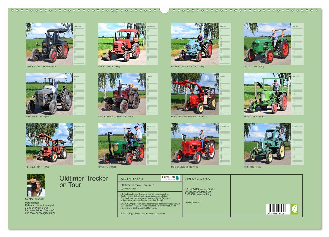 Bild: 9783435292387 | Oldtimer-Trecker on Tour (Wandkalender 2025 DIN A2 quer), CALVENDO...