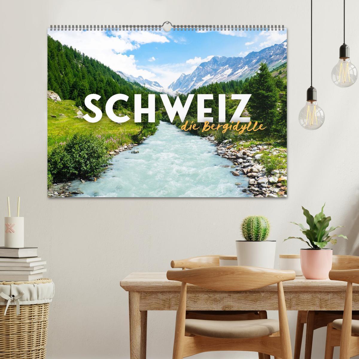 Bild: 9783435054862 | Schweiz - die Bergidylle (Wandkalender 2025 DIN A2 quer), CALVENDO...