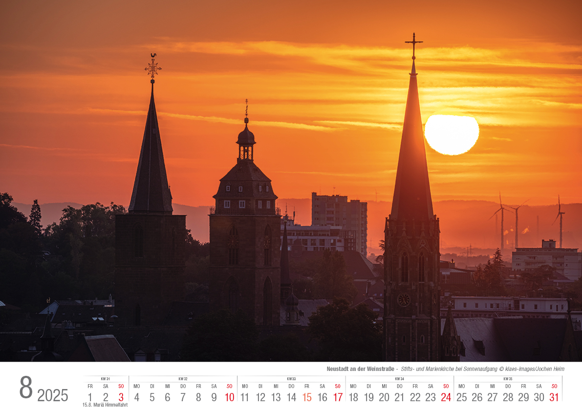 Bild: 9783965352339 | Neustadt a. d. Weinstraße 2025 Bildkalender A3 Spiralbindung | Klaes