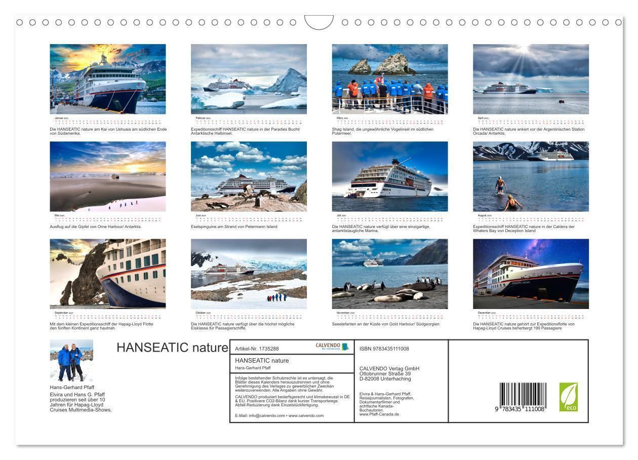 Bild: 9783435111008 | HANSEATIC nature (Wandkalender 2025 DIN A3 quer), CALVENDO...