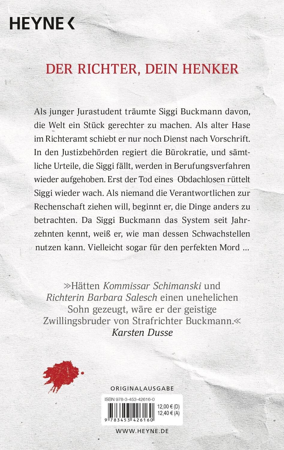 Bild: 9783453426160 | Richter morden besser | Roman | Thorsten Schleif | Taschenbuch | 2022