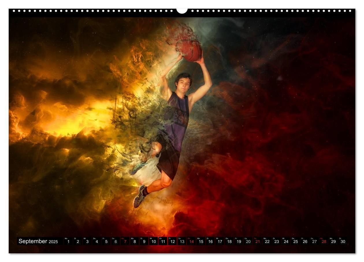 Bild: 9783435615957 | Basketball Fantasiewelten (Wandkalender 2025 DIN A2 quer), CALVENDO...