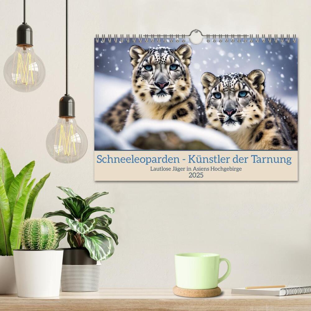 Bild: 9783383817557 | Schneeleoparden - Meister der Tarnung (Wandkalender 2025 DIN A4...