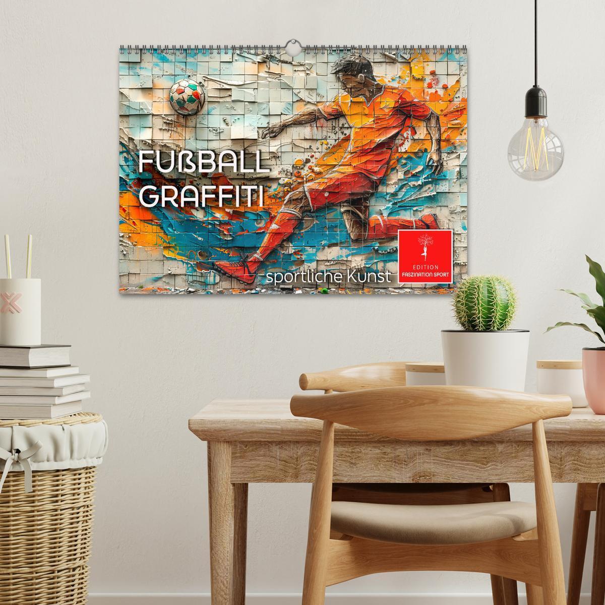 Bild: 9783383801228 | Fußball Graffiti - sportliche Kunst (Wandkalender 2025 DIN A3...