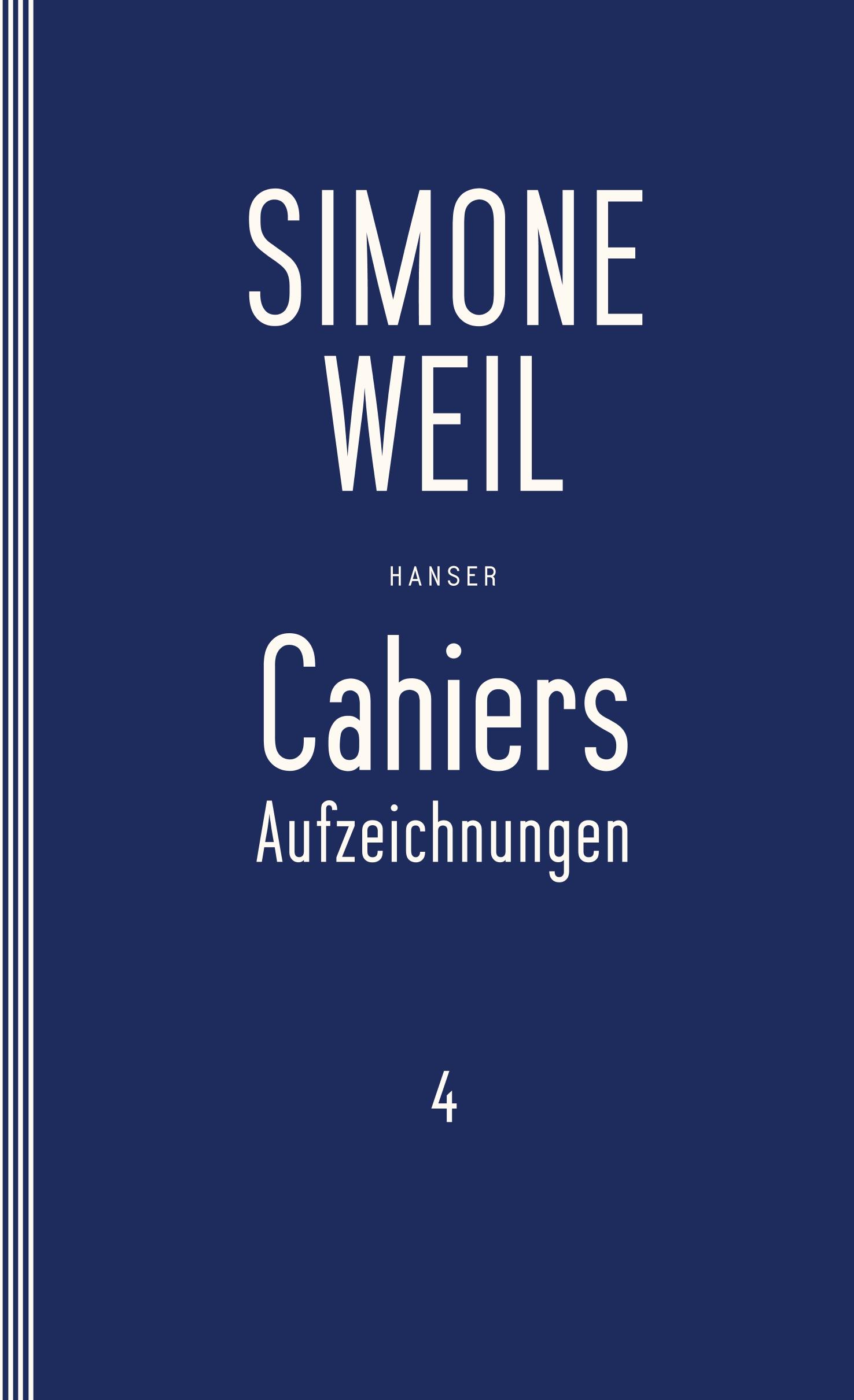 Cover: 9783446253742 | Cahiers 4 | Aufzeichnungen | Simone Weil | Taschenbuch | Paperback