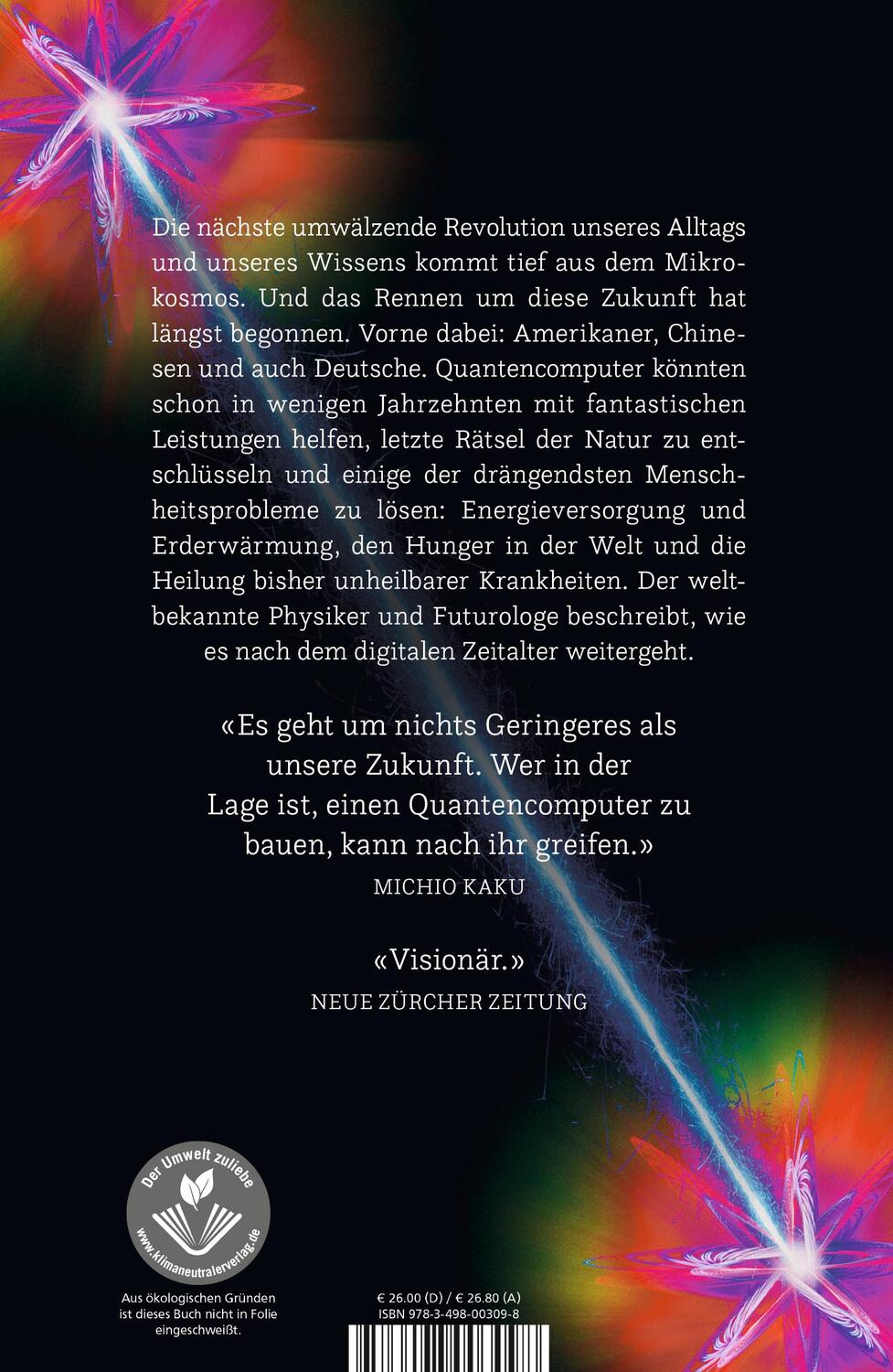 Rückseite: 9783498003098 | Wettlauf um die Zukunft | Michio Kaku | Buch | Deutsch | 2023