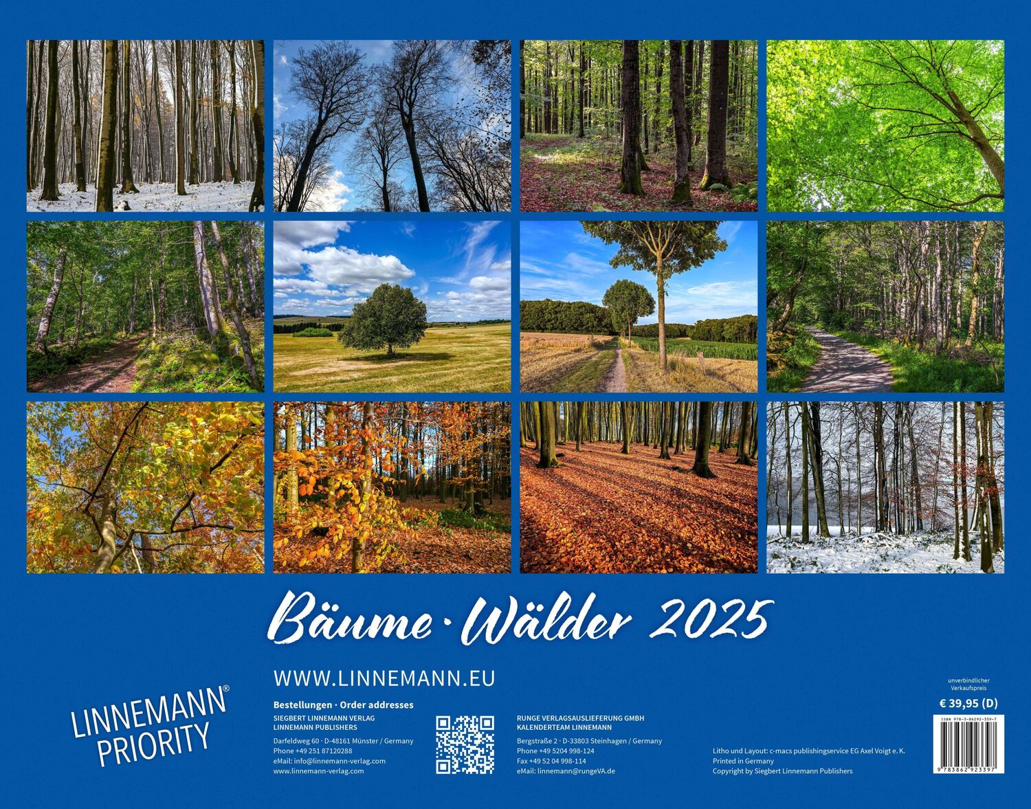 Bild: 9783862923397 | Bäume-Wälder 2025 Großformat-Kalender 58 x 45,5 cm | Linnemann Verlag