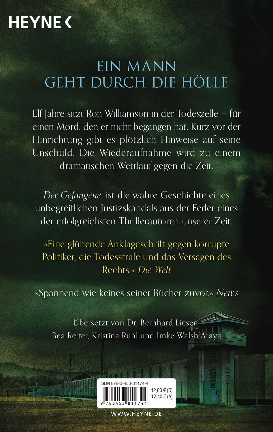 Bild: 9783453811744 | Der Gefangene | John Grisham | Taschenbuch | Deutsch | 2008 | Heyne