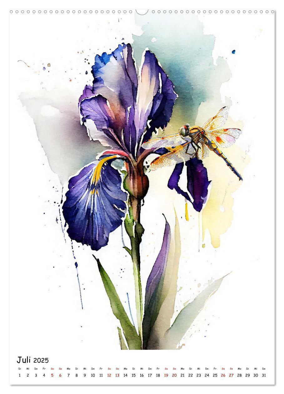 Bild: 9783435877959 | Aquarellmalerei - Blumen und Tiere im Garten (hochwertiger Premium...