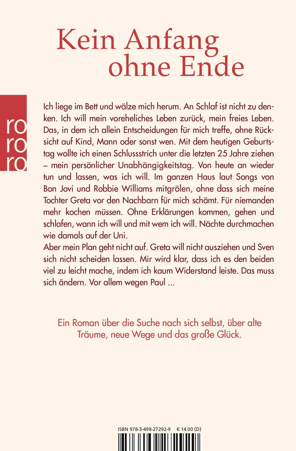 Rückseite: 9783499272929 | Anfang 40 - Ende offen | Franka Bloom | Taschenbuch | 416 S. | Deutsch