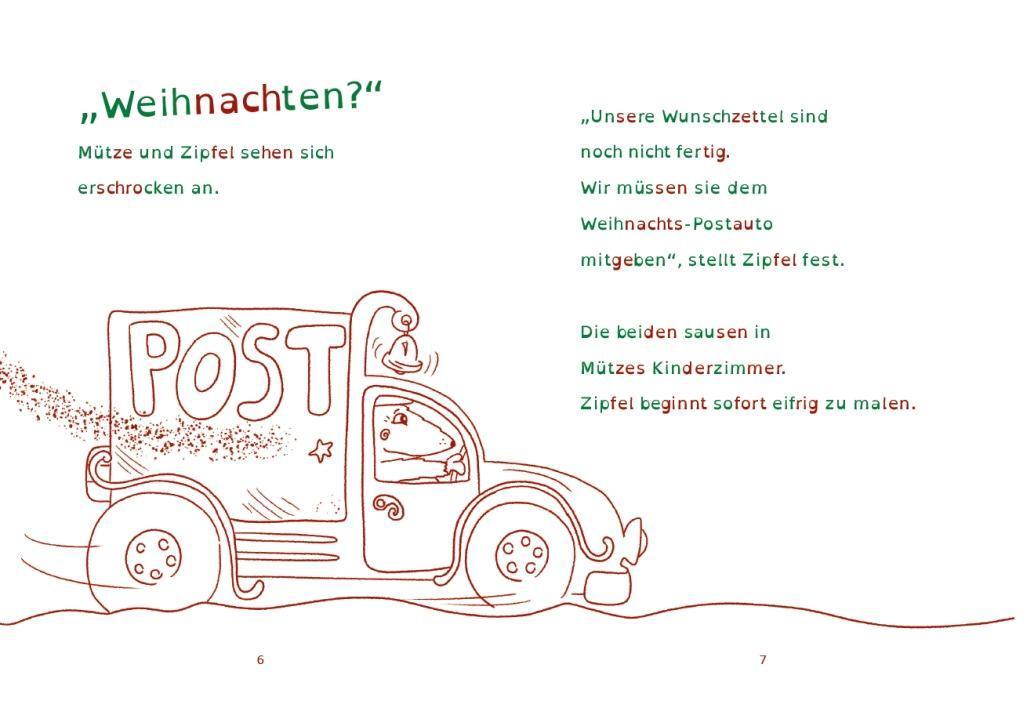 Bild: 9783981884234 | Zipfel und Mütze verpassen das Weihnachtspostauto | Nadin Voß | Buch